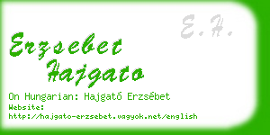 erzsebet hajgato business card