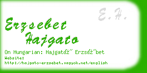 erzsebet hajgato business card